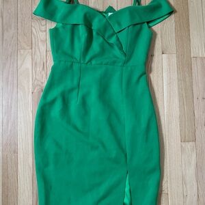 Chic Strapless Green Dress